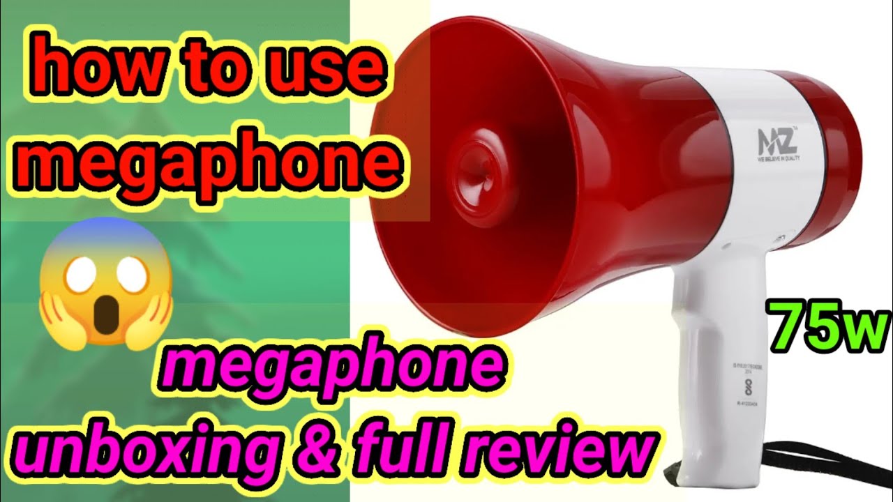how to use megaphone speaker unboxing & review / mega phone me recording kaise kare/#megaphone75w