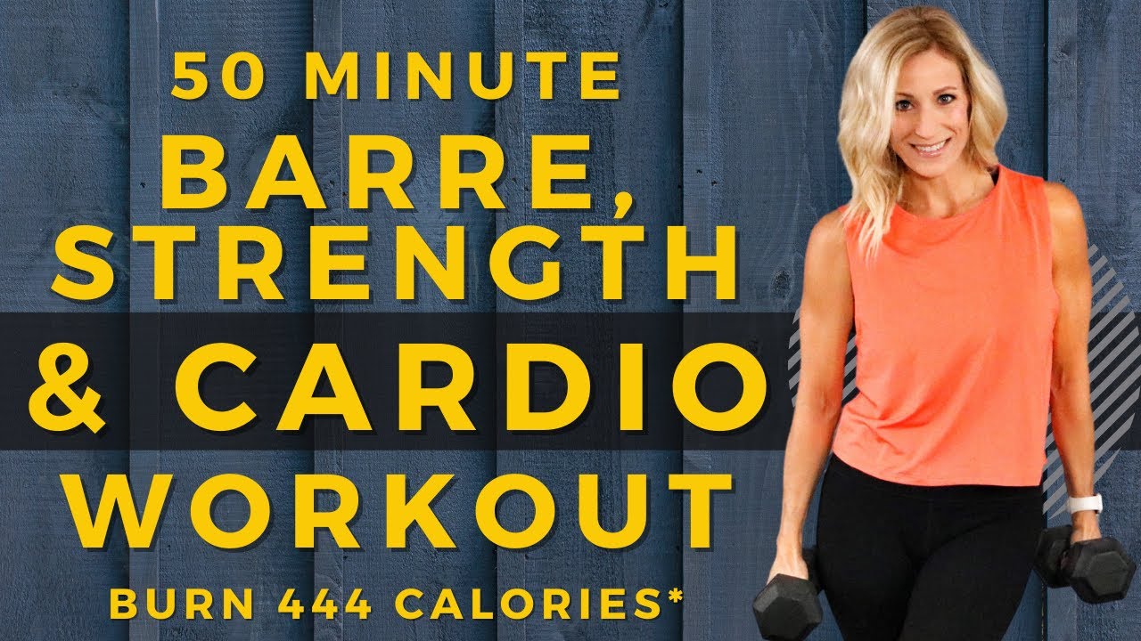 50 Minute Barre, Strength & Cardio Workout | Barre & Cardio Workout at Home
