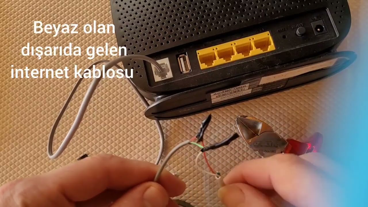 Evde modem kurulumu modem kablo bağlantısı nasıl yapılır Dışarıdan gelen internet kablosunu Bağlama