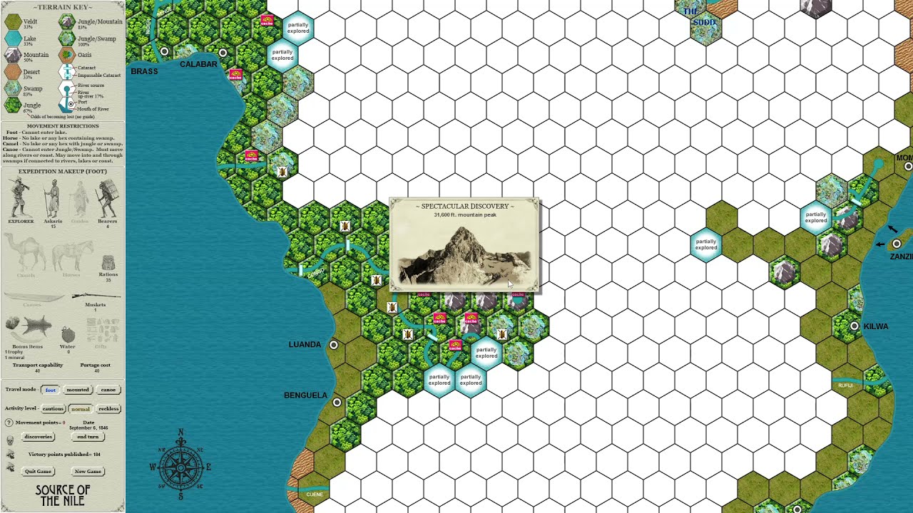 Source of the Nile explorer gameplay