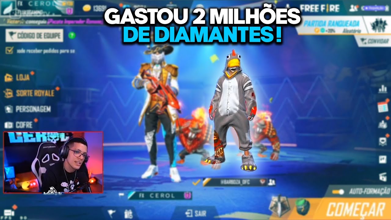 CEROL PEDE PRA TROCAR DE CONTA COM DONO DA CONTA MAIS RARA E GEMADA DO FF, TIRARAM X1!!!