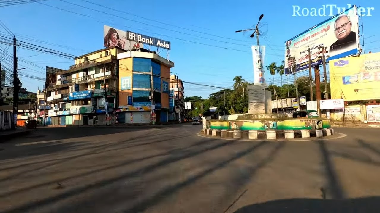 Sylhet City Morning Drive 4K | Tilaghor to Modina Market | Road Tuber