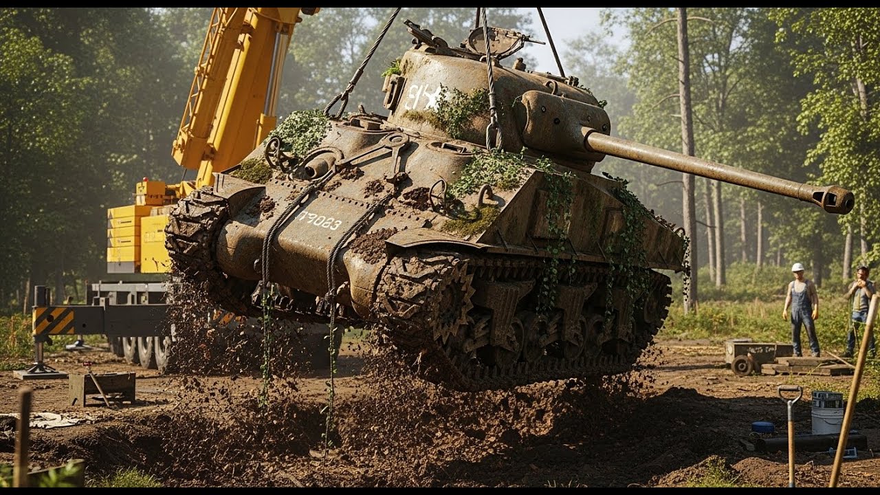 COMPLETE RESTORATION OF THE GHOST SHERMAN TANK ABANDONED FOR 78 YEARS IN THE FOREST — FULL REBUILD