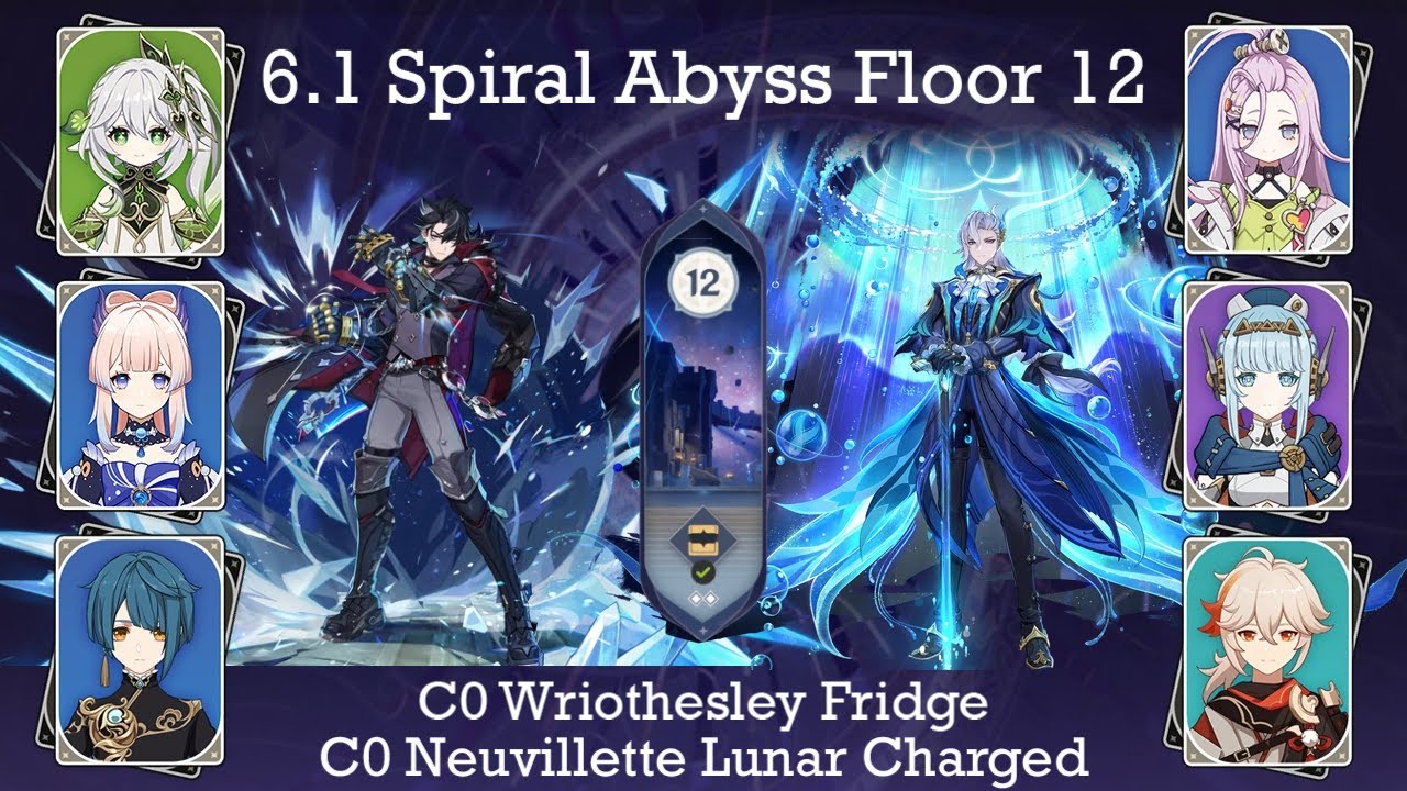 Закон и порядок ● C0 Wriothesley Холодильник ● C0 Neuvillette Lunar Charged ● 6.1 Spiral Abyss F1...