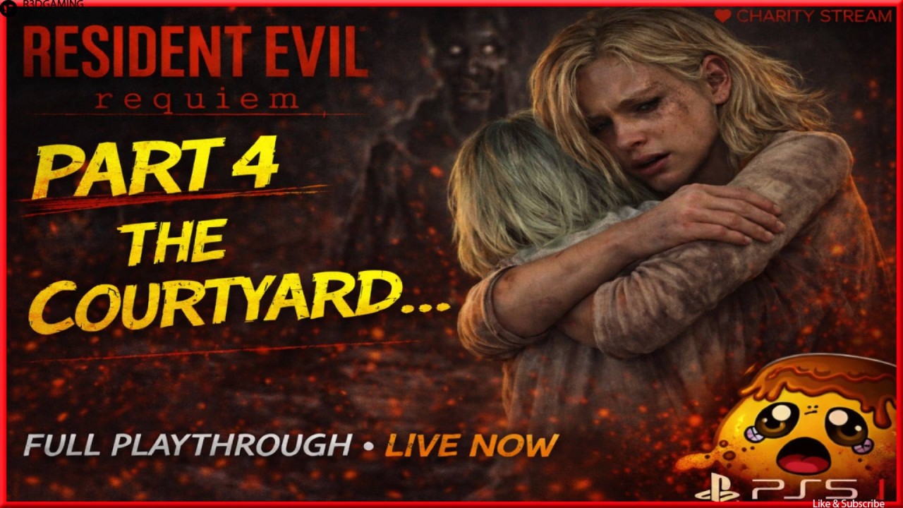 Resident Evil Requiem Part 4 LIVE – Care Center Courtyard (Rhodes Hill) | Red Cross Charity Stream