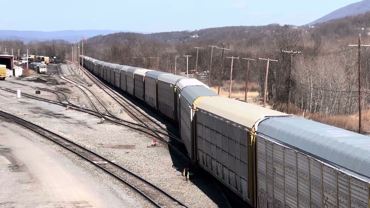 Norfolk Southern with Autorack in Rose Yard at Altoona PA