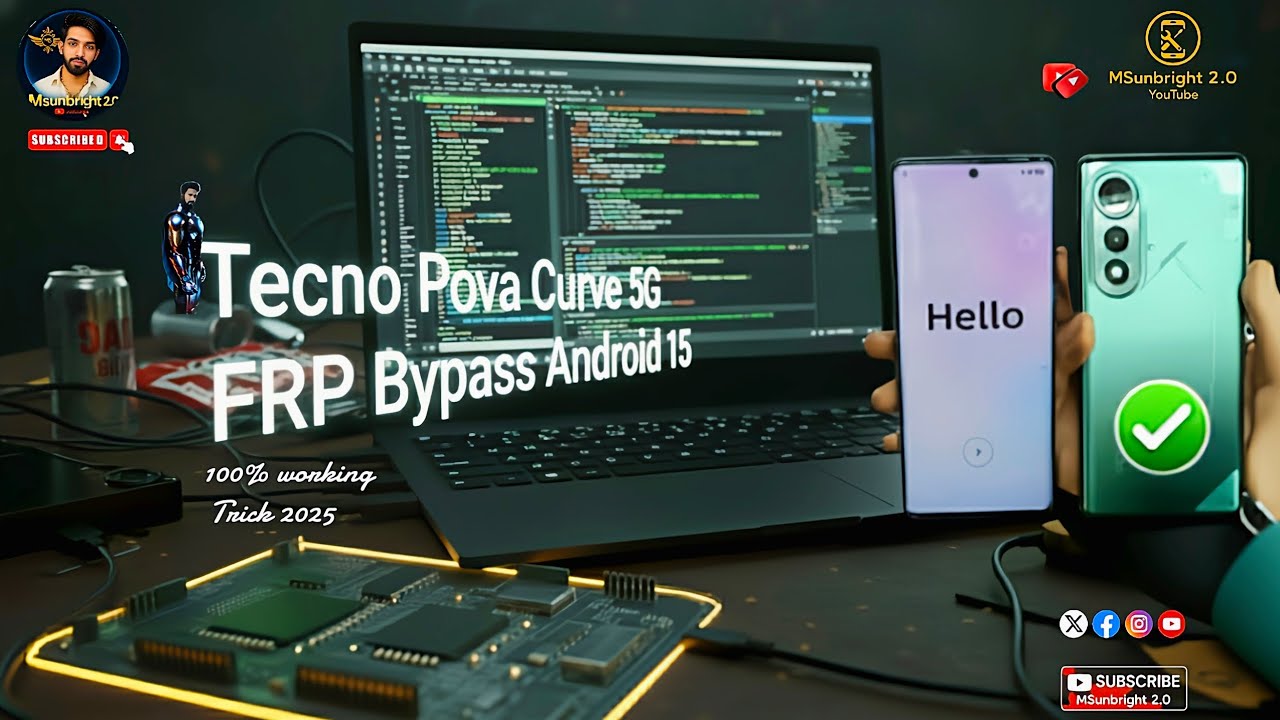 Tecno Pova Curve 5G — Android 15 FRP Unlock LJ8K | Step-by-Step 2025 Guide