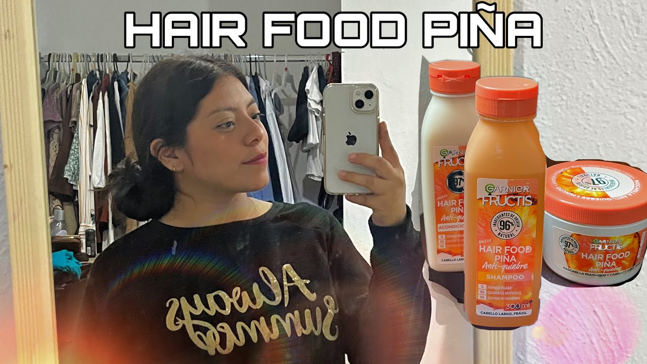 REVIEW DE LA NUEVA LÍNEA DE HAIR FOOD PIÑA DE GARNIER🍍+ INFO DE CONTENIDO UGC🤑💸💰🎁