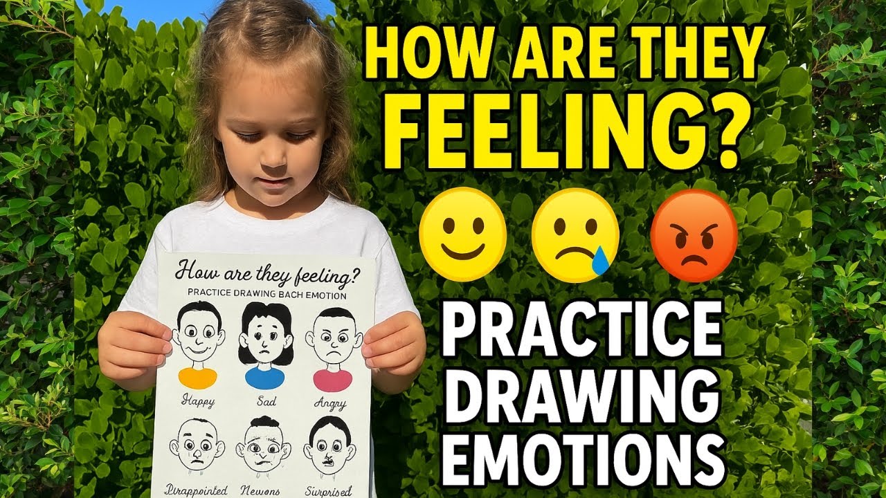 How Are They Feeling? 😃😢😡 Practice Drawing Emotions 🎨 | Mini Minds Journey