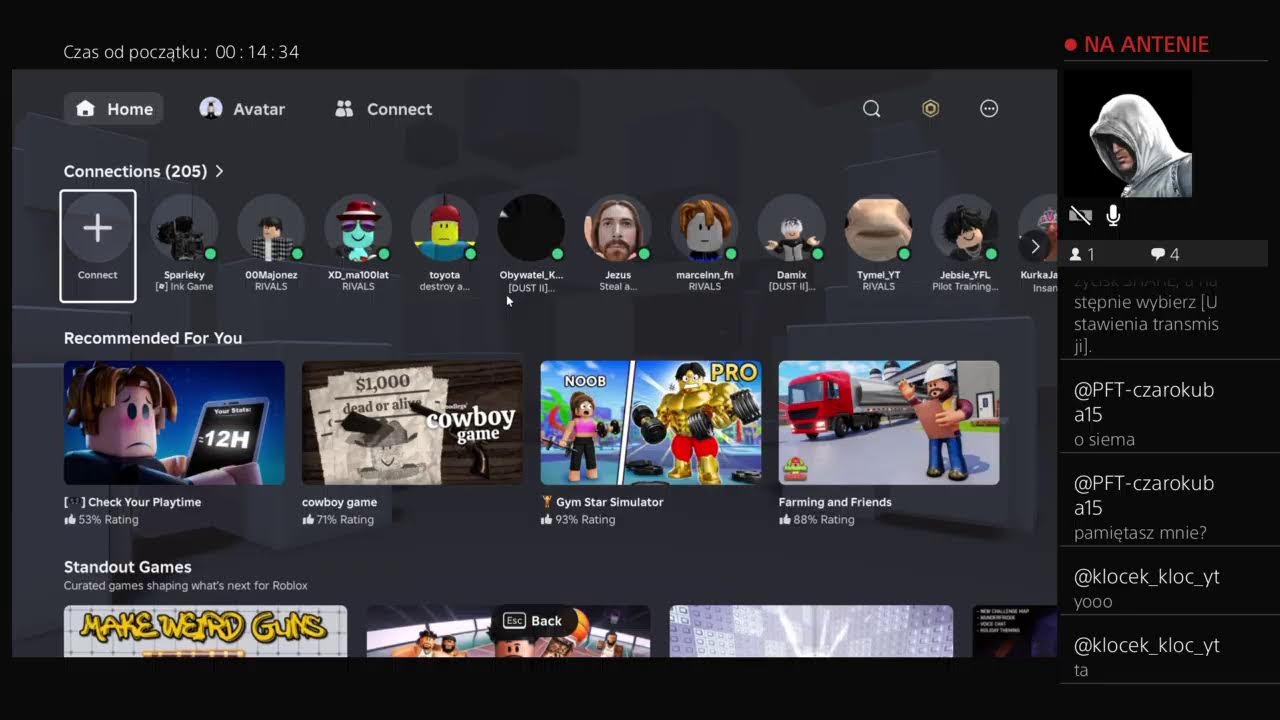Roblox Luźne granie z widzami