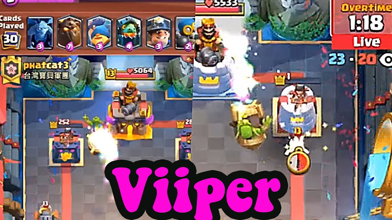 Anaban Phatcat3 vs Viiper 👈 Rocket Time!!! Clash Royale