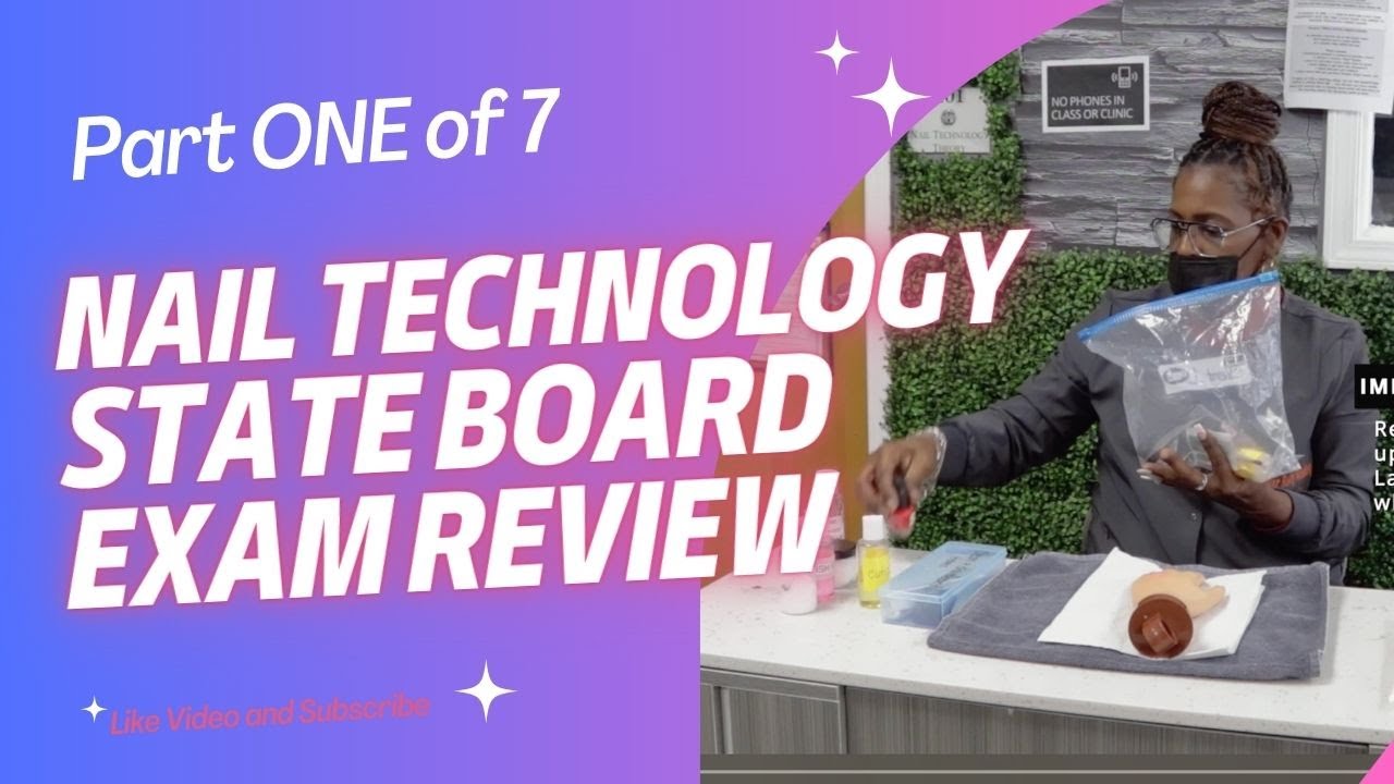 1 of 7 Parts - Georgia Nail Technician state board Exam Practice Test Review #BBA