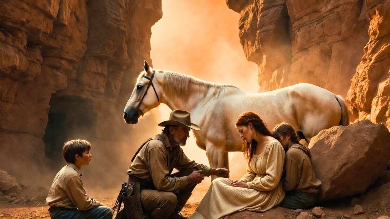 A Widowed Cowboy Rescues the Only Survivor of a Wagon Massacre, Unaware a Ruthless Man Hunts Her