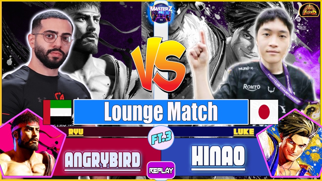 SF6 REPLAY 🔥 ANGRYBIRD (ryu) VS HINAO (luke) 🔥 High level gameplay