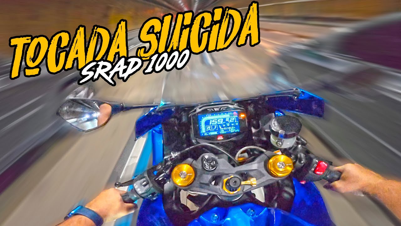 ACELERANDO SUZUKI SRAD 1000 NO TUNEL - RELEMBRANDO OS VELHOS TEMPOS