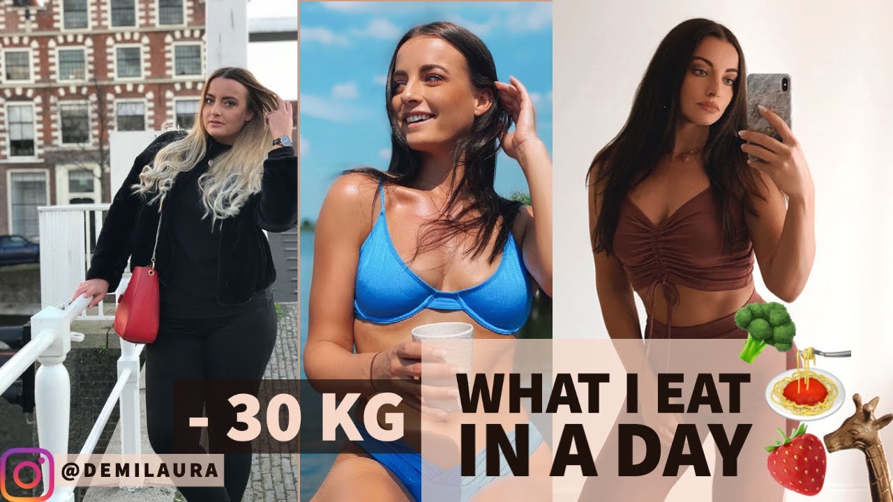 WHAT I EAT IN A DAY || -30 KG || DEMILAURA
