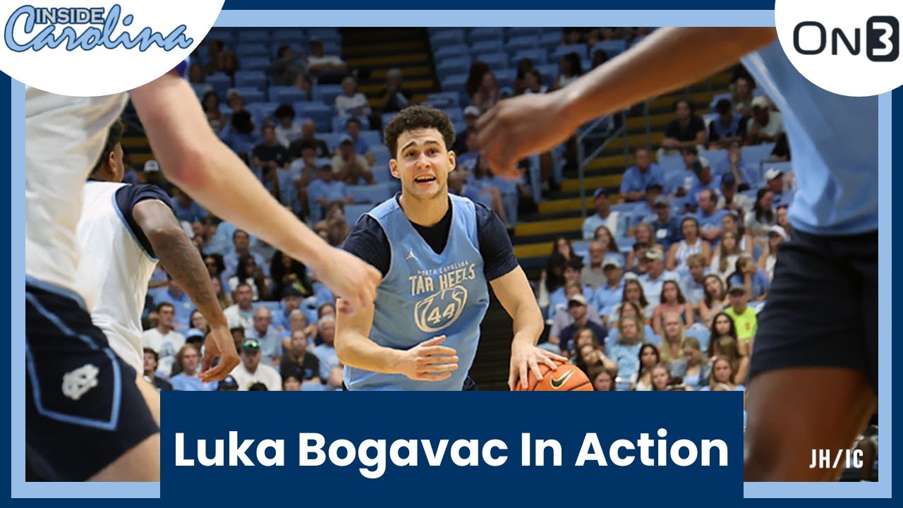 Luka Bogavac In Action at UNC Basketball Blue White Scrimmage | Inside Carolina