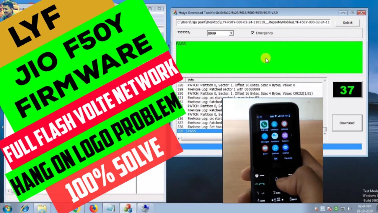 LYF JIO F50Y VoLTE Full Firmware Flash/Hang On Logo Solve/ Network issue Fix