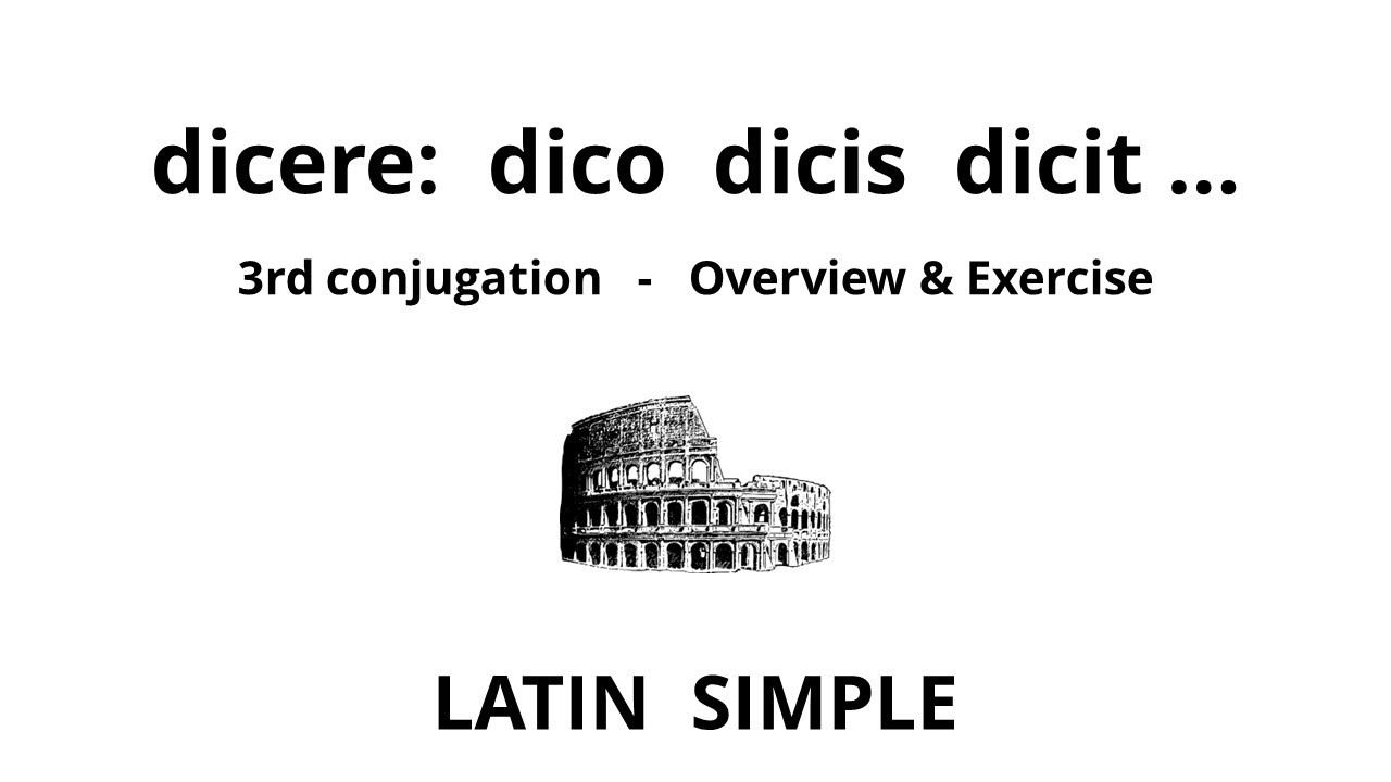dico dicis dicit ...  Practice the 3rd Conjugation with different verbs