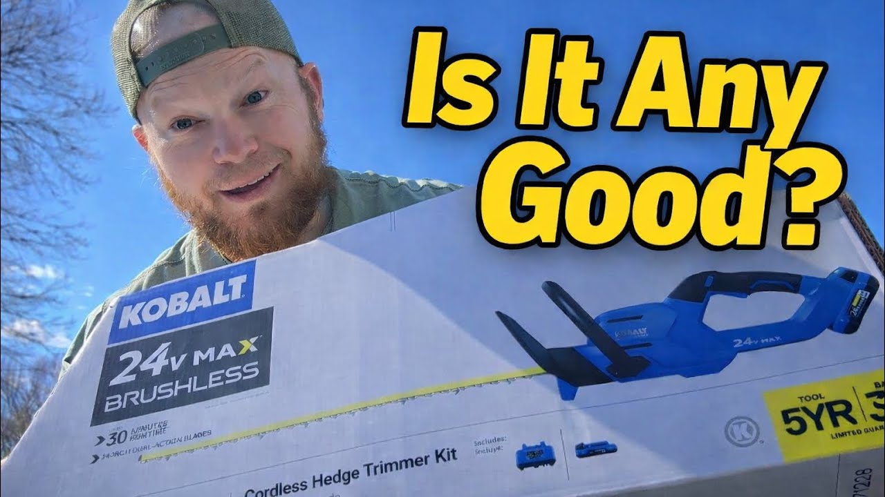 Come buy and test out a Kobalt 24v Hedge Trimmer With Me! #kobalt #hedgetrimmer #review #lawncare 
