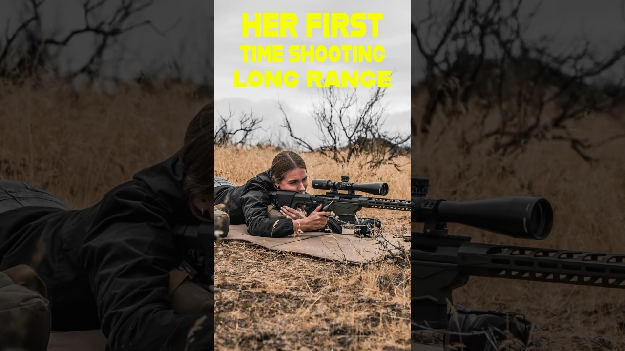 Her first long range shot ever! Ruger Precision 6.5 Creedmoor #shorts