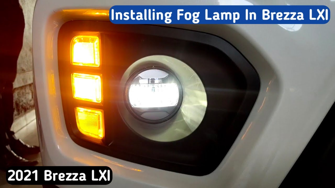 Installing Fog Lamp In Brezza LXI 2021 Maruti Suzuki Brezza Modified