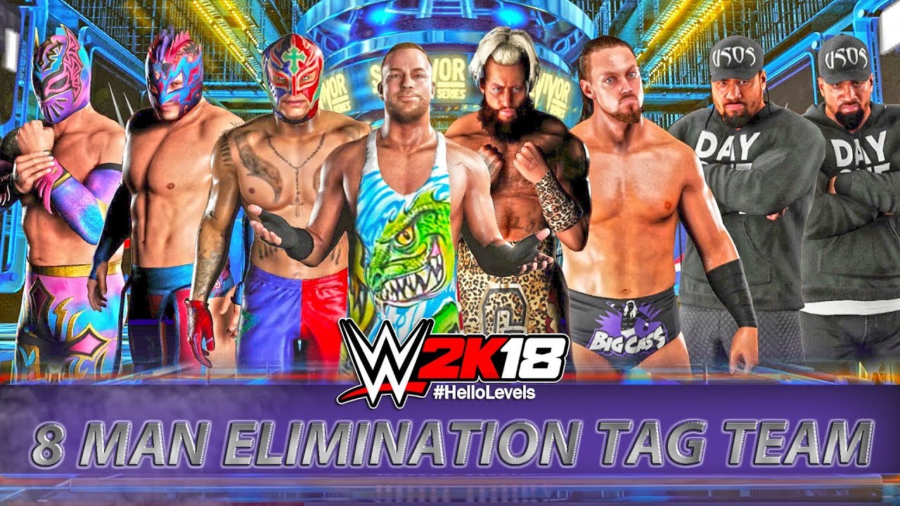 Командный матч на выбывание 8 человек WWE 2K18 | Командный матч на выбывание 8 человек WWE 2K18