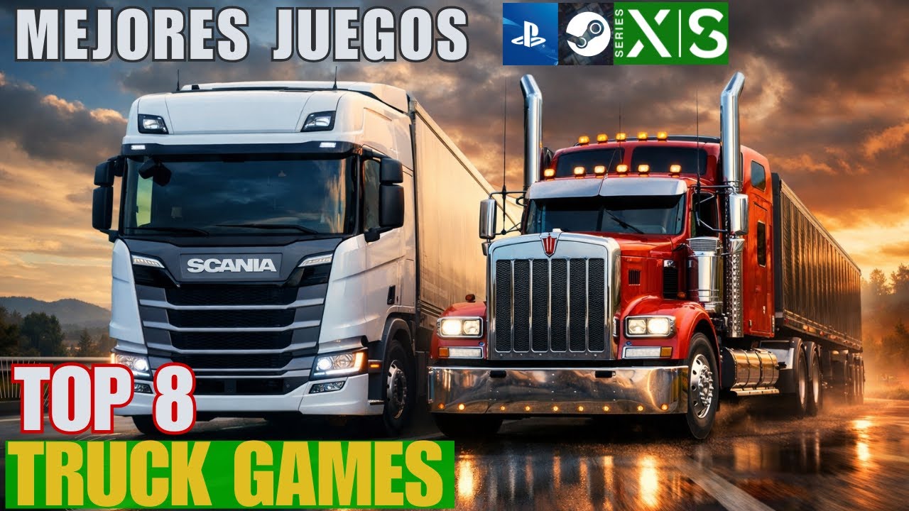 Top 8 MEJORES Juegos de SIMULACIÓN de CAMIONES para PC / XBOX / PLAY STATION