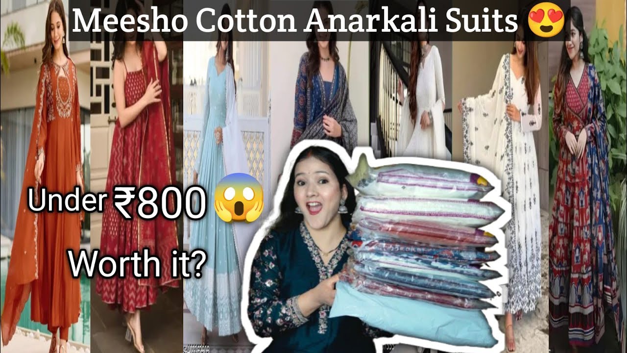 Meesho Cotton Anarkali Suit Houl 😍 Under ₹800 | Budget Friendly Kurta Set | Honest Review 💯