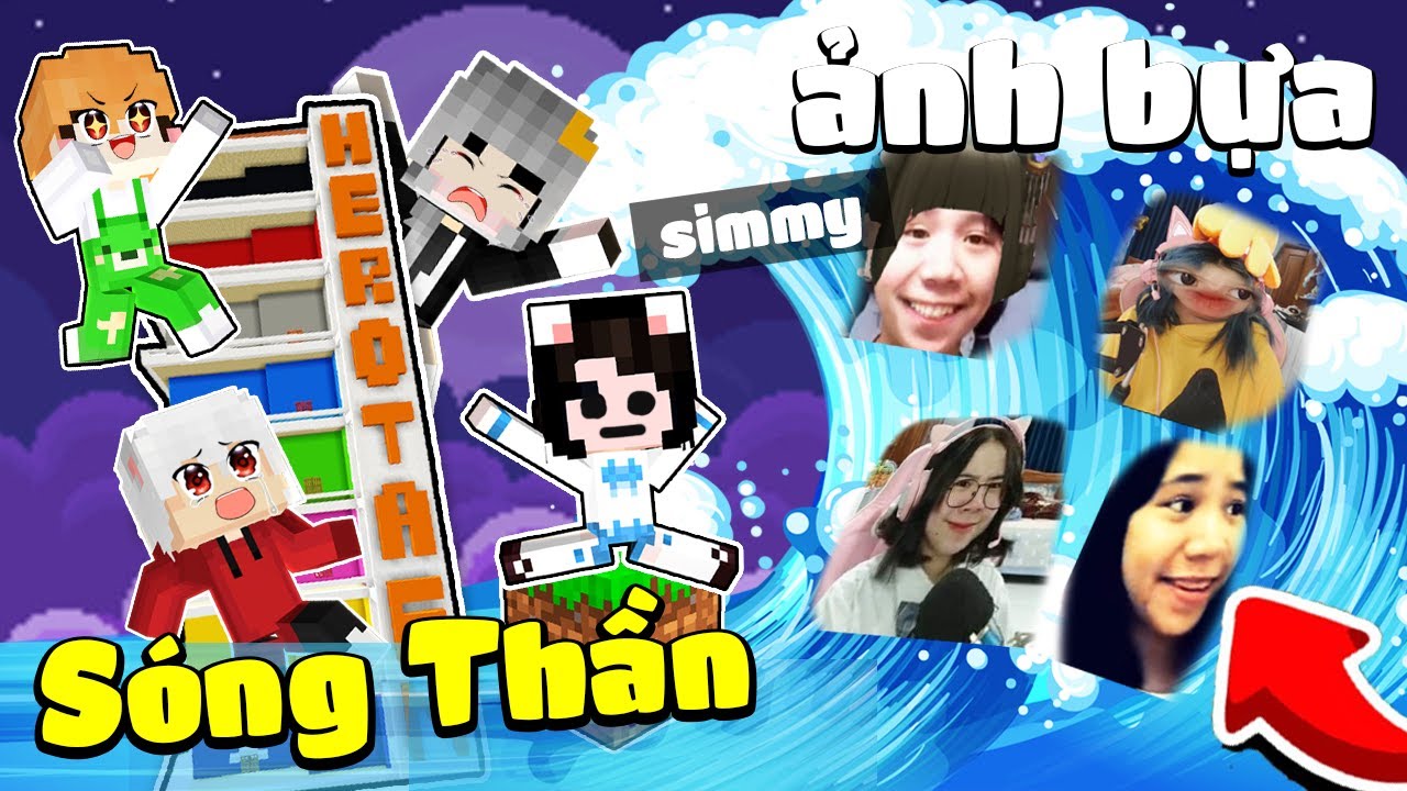 Kairon và Hội Chị Em Xây Nhà An Toàn Linh Thú Khỏi Sóng Thần Ảnh Bựa Simmy...trong minecraft