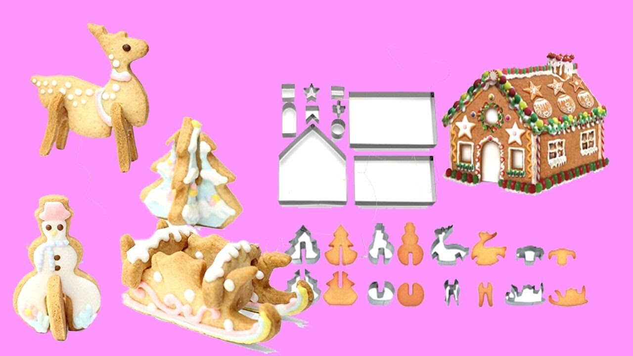 3D Christmas Cookie Cutter Set