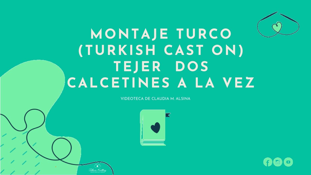 🧶Montaje Turco de puntos (Turkish Cast On)  🧶🧦Montar dos calcetines a la vez🧦🧶