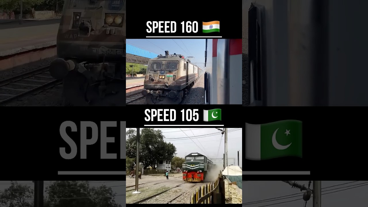 India VS Pakistan High Speed Trains Difference #shortsbeta #train #railvlogger #indianrailways