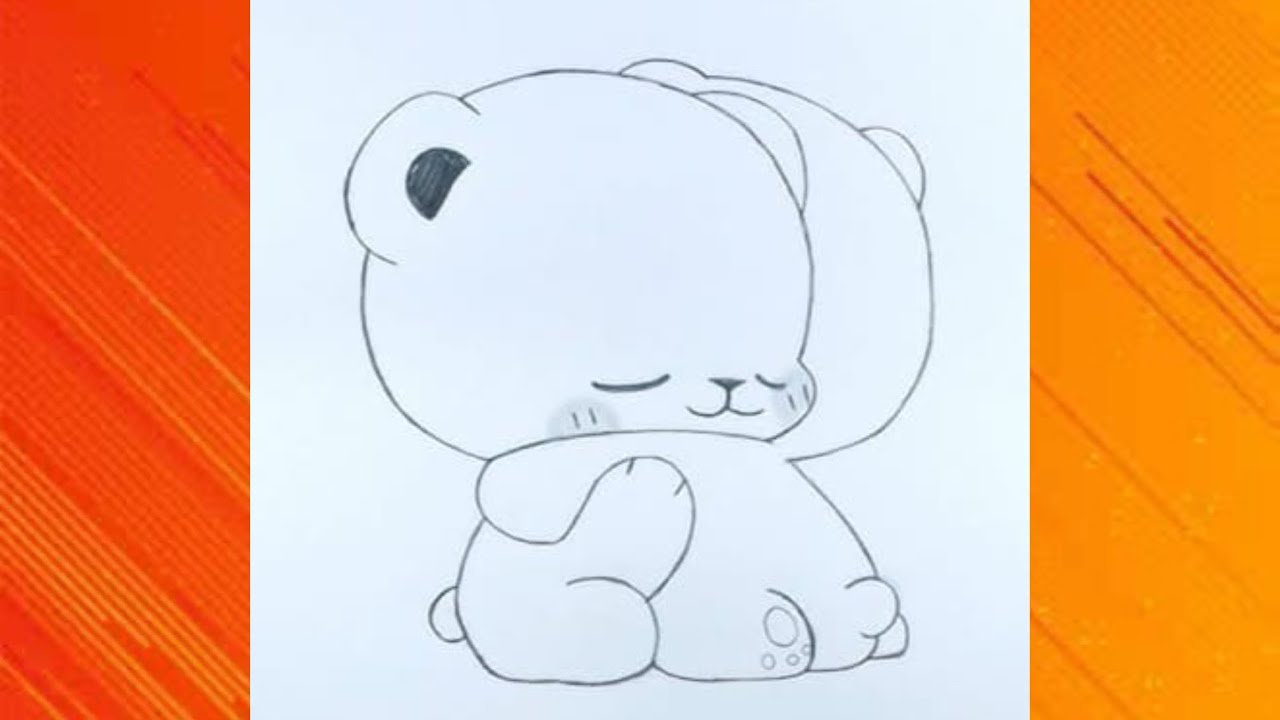 How to draw dudu bubu cute movement drawing🥰❤️| drawing | easy step | Anku art 