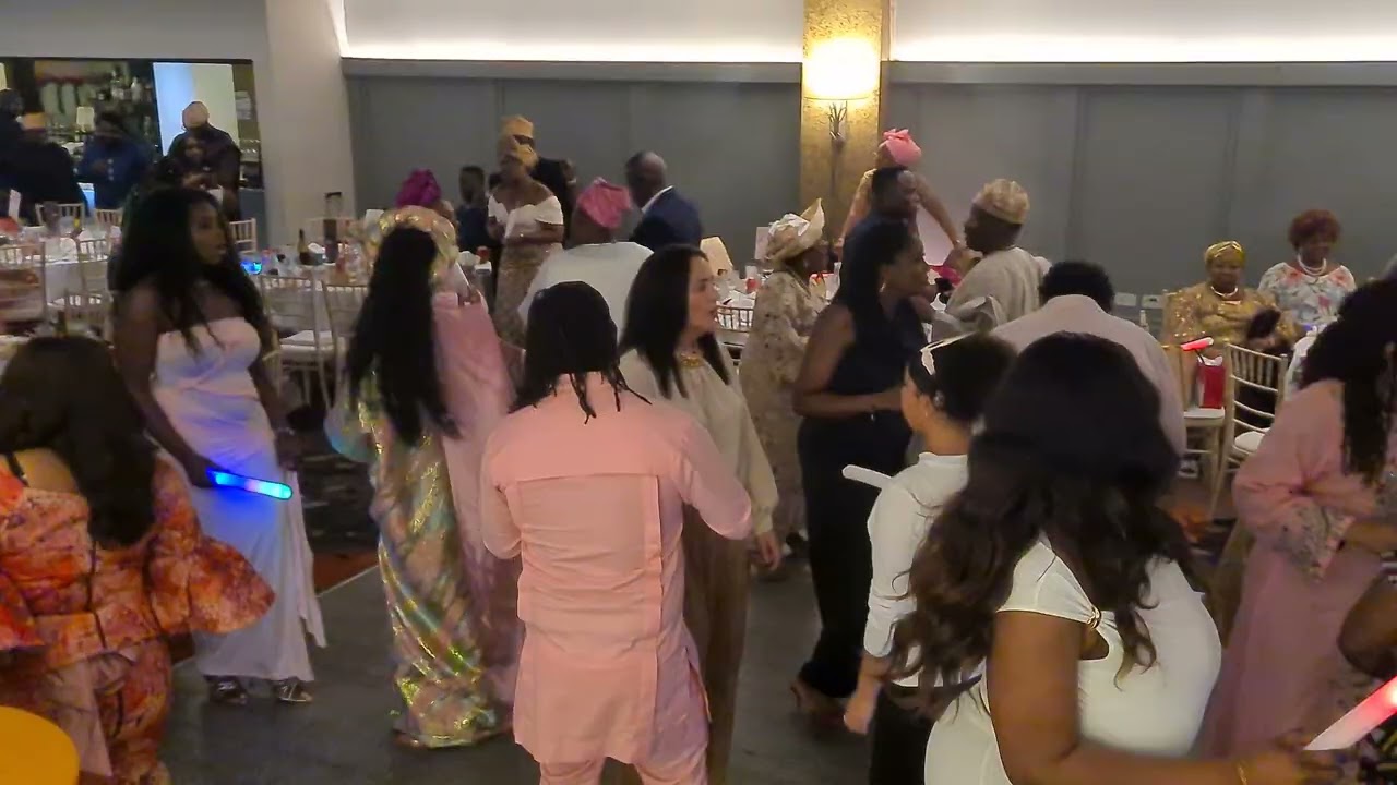 Light sticks at Nigerian 80th Bday Party 