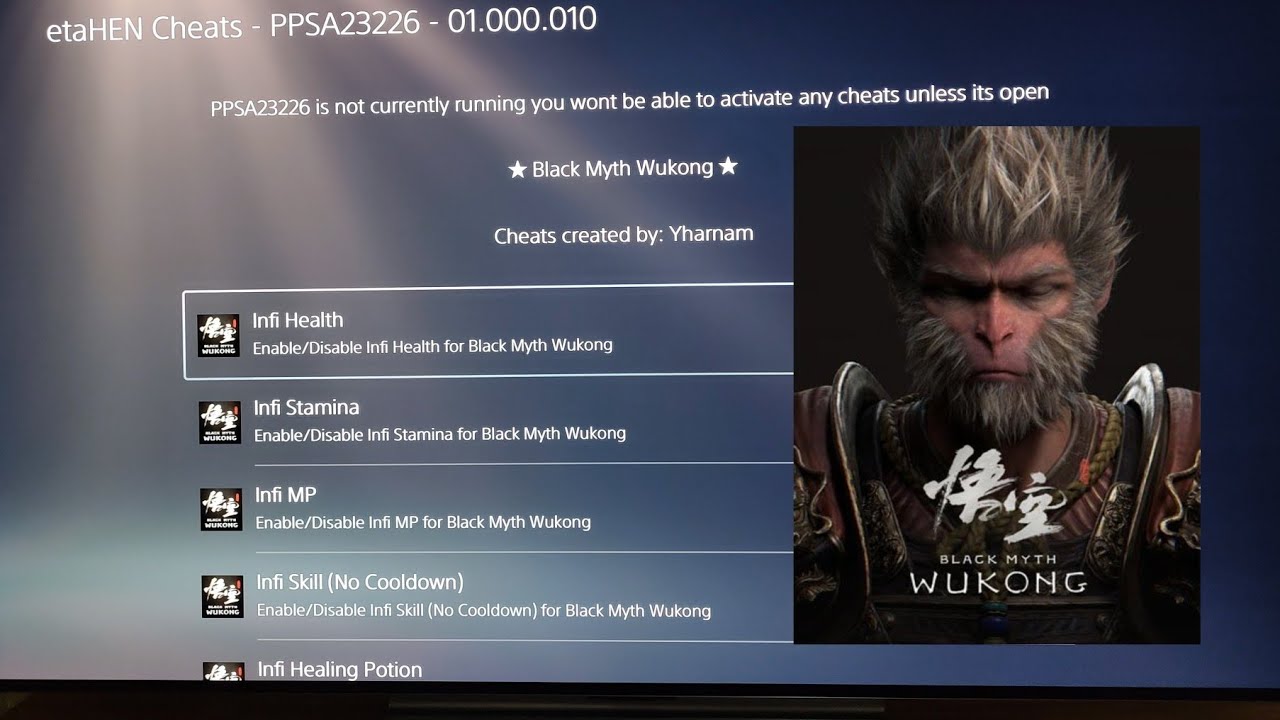 Black Myth Wukong - Cheats / Treane Jailbreak PS5