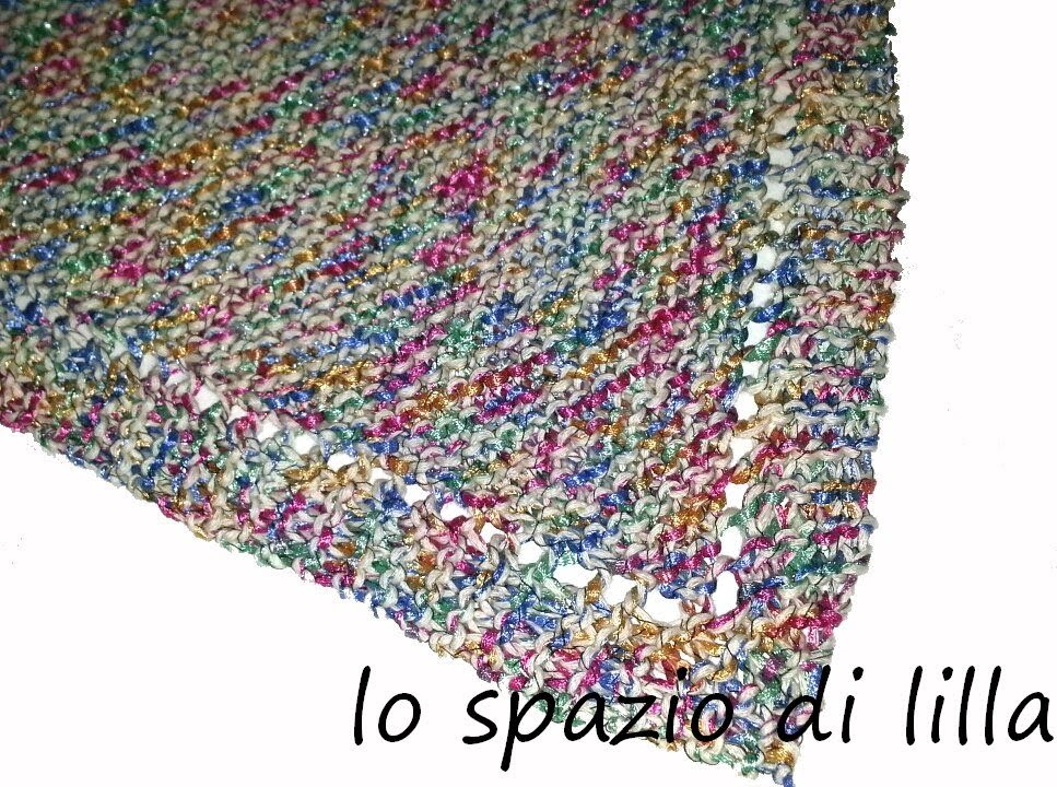lilla's tutorials: scialle ai ferri facilissimo / Easy peasy knitted shawl