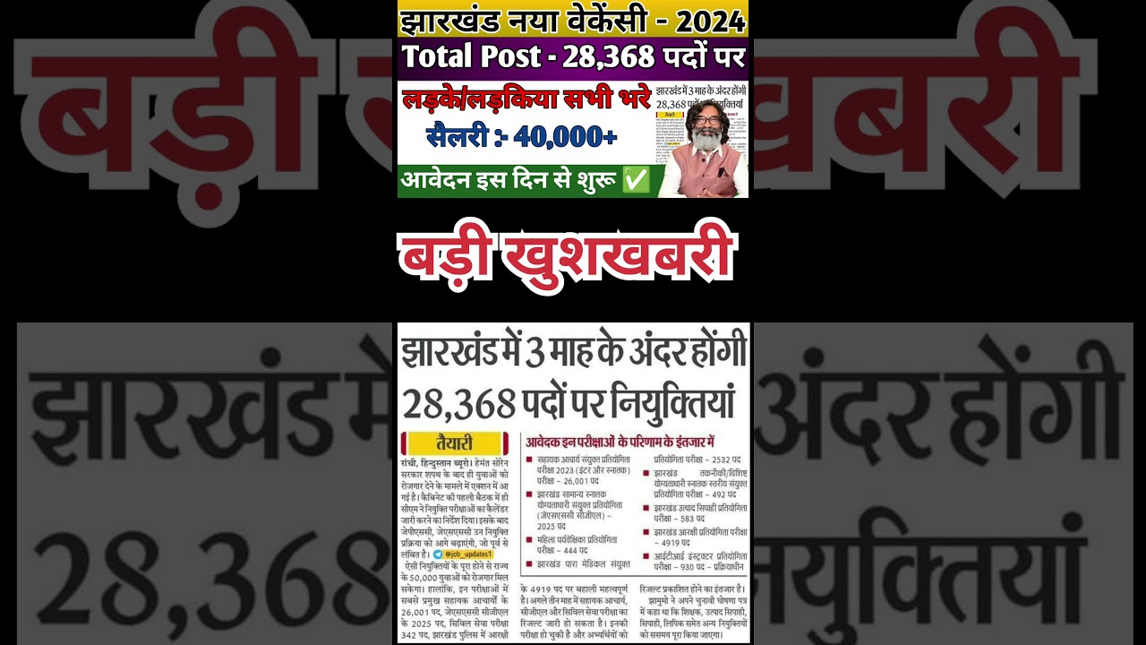 Jharkhand new vacancy. Government vacancy jharkhand. JSSC. #jssc #vacancy #newvacancy2024