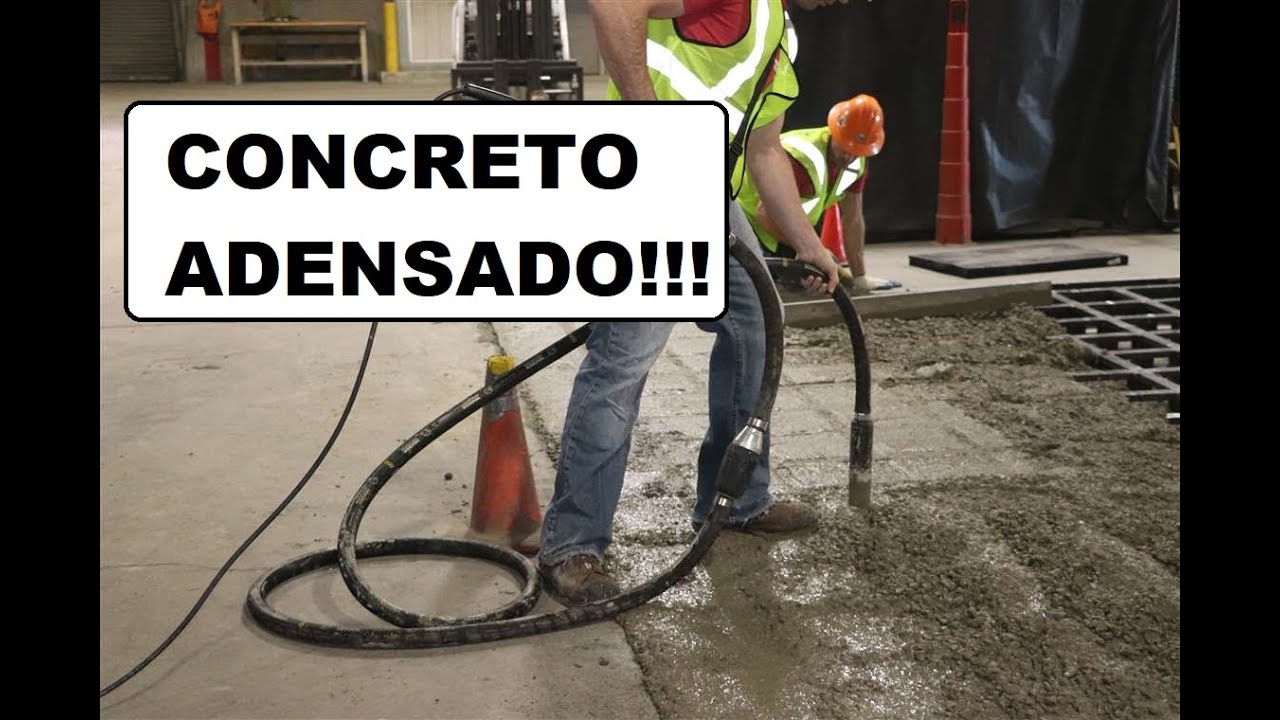 CONCRETO ADENSADO COM VIBRADOR!