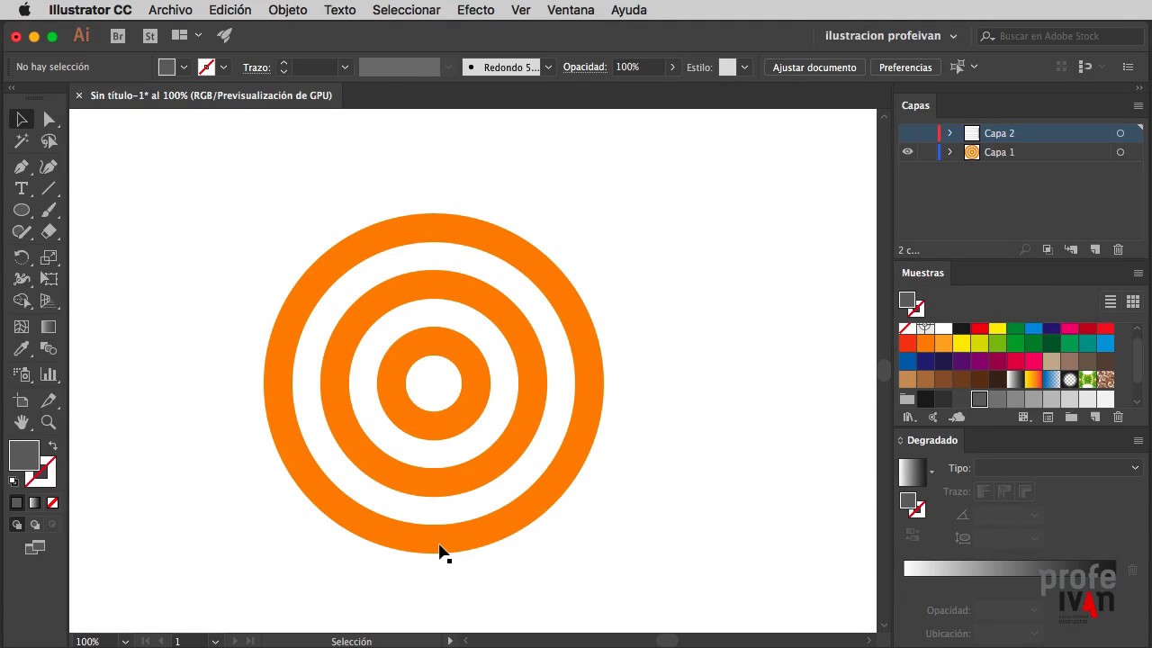 Crear c&iacute;rculos conc&eacute;ntricos en Illustrator