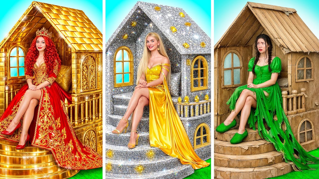 We Build Amazing Doll House | Poor vs Silver vs Gold Challenge by Multi DO Girls