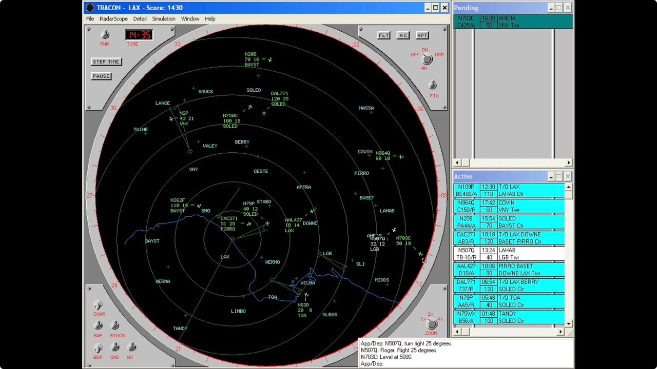TRACON 1.20 Air Traffic Control Simulation