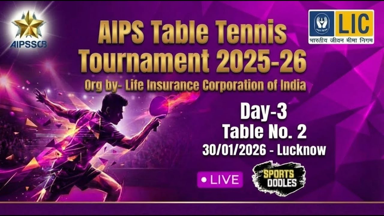 AIPS Table Tennis League 2025&ndash;26 | LIVE Matches | Top PSU Teams Battle | Sports Oodles