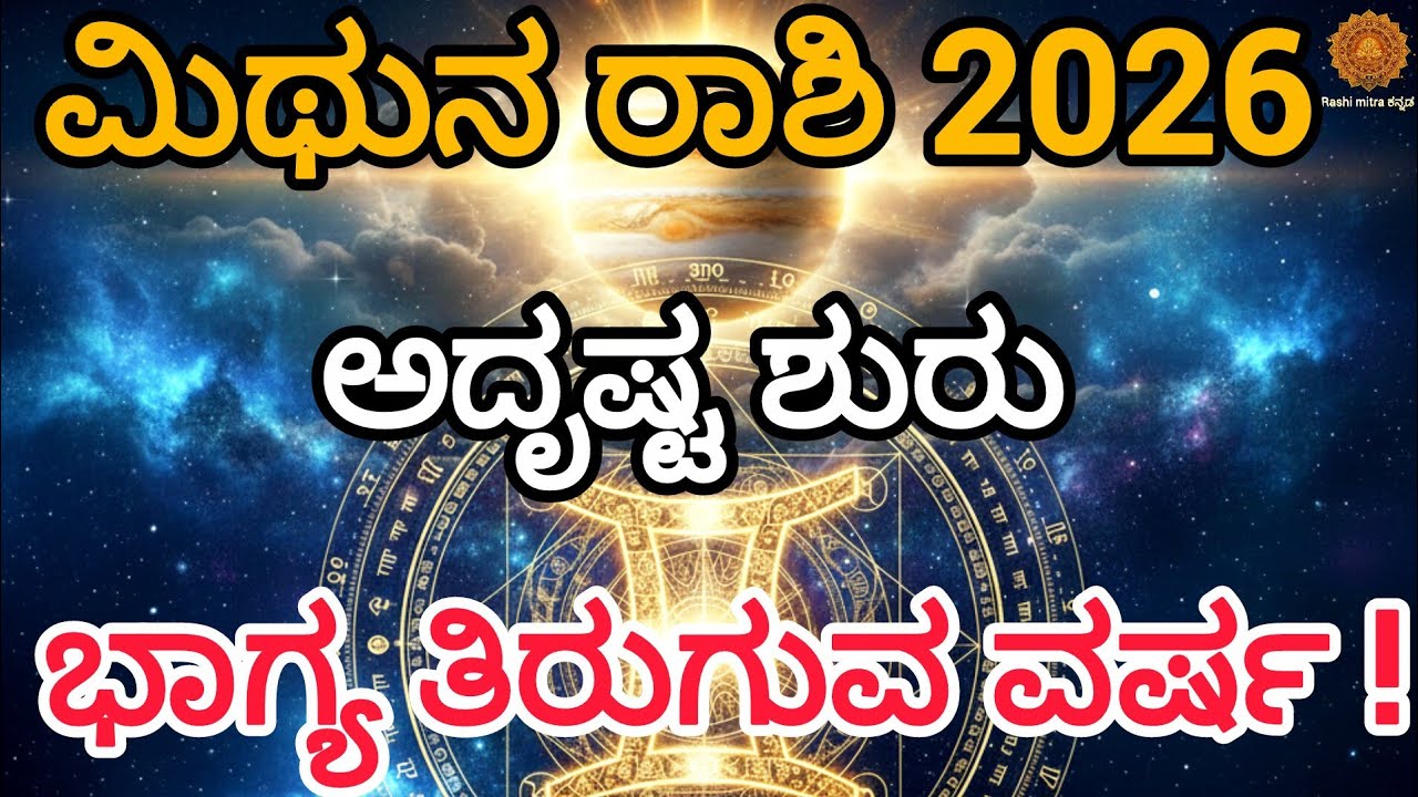 ಮಿಥುನ ರಾಶಿ 2026 ಭವಿಷ್ಯ | ಈ ವರ್ಷ ನಿಮ್ಮ ಜೀವನದಲ್ಲಿ ತಿರುವು ?