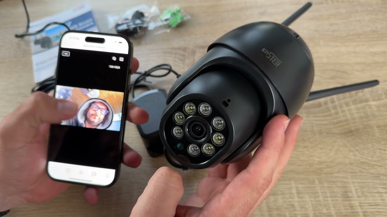 ENSTER 2.5K 4MP Security Camera Outdoor/Home, 5g WiFi Camera, 2.4G/5GHz unboxing and instructions