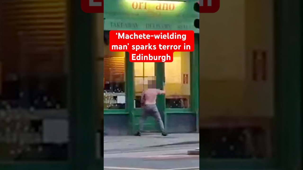 Four injured after &lsquo;man with machete&rsquo; storms down Edinburgh street