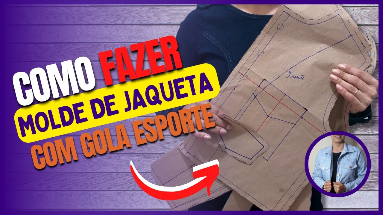 Como Fazer Molde JAQUETA com GOLA ESPORTE