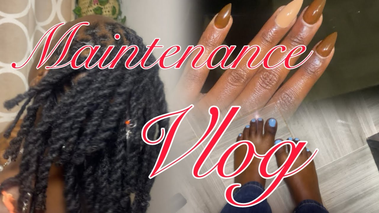 Sunday Maintenance Reset | Nails, Toes & Lock Retwist Transformation