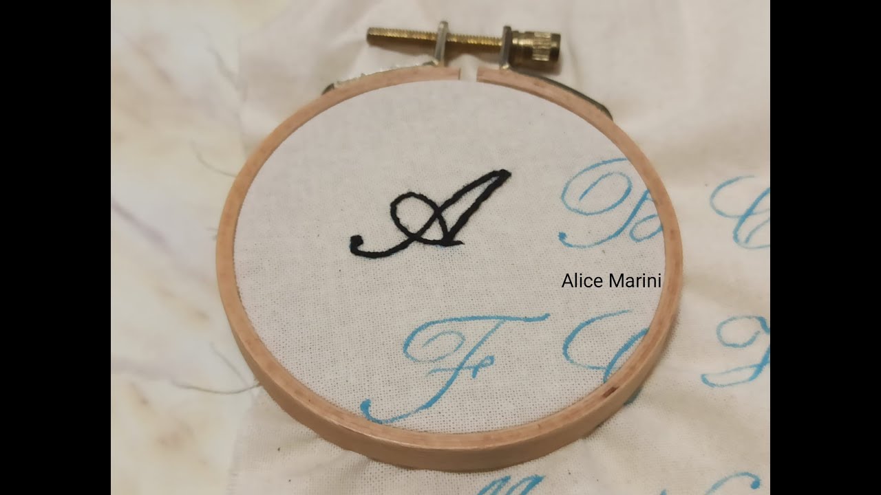 Hand Embroidery: Letter A - Elegant and Simple