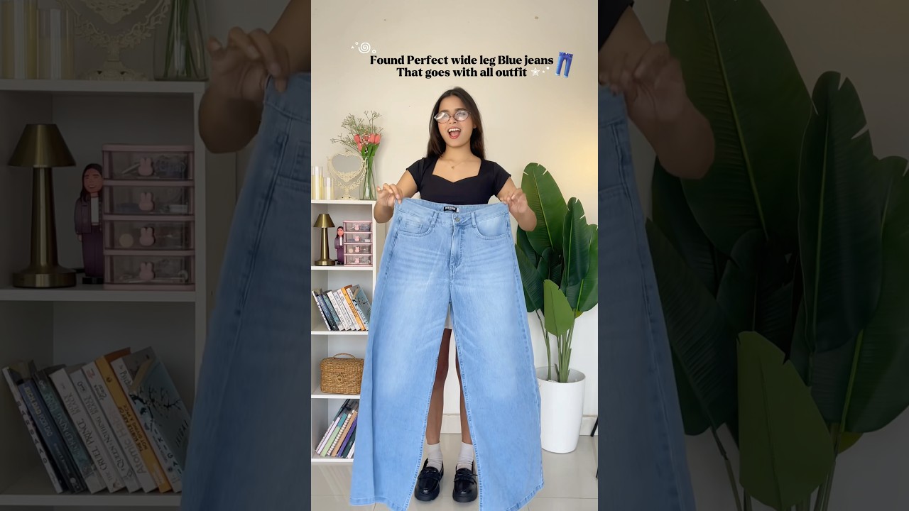 Highwaisted Wide leg blue jeans 👖🤯 